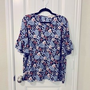 LOFT Ruffle Sleeved Blouse